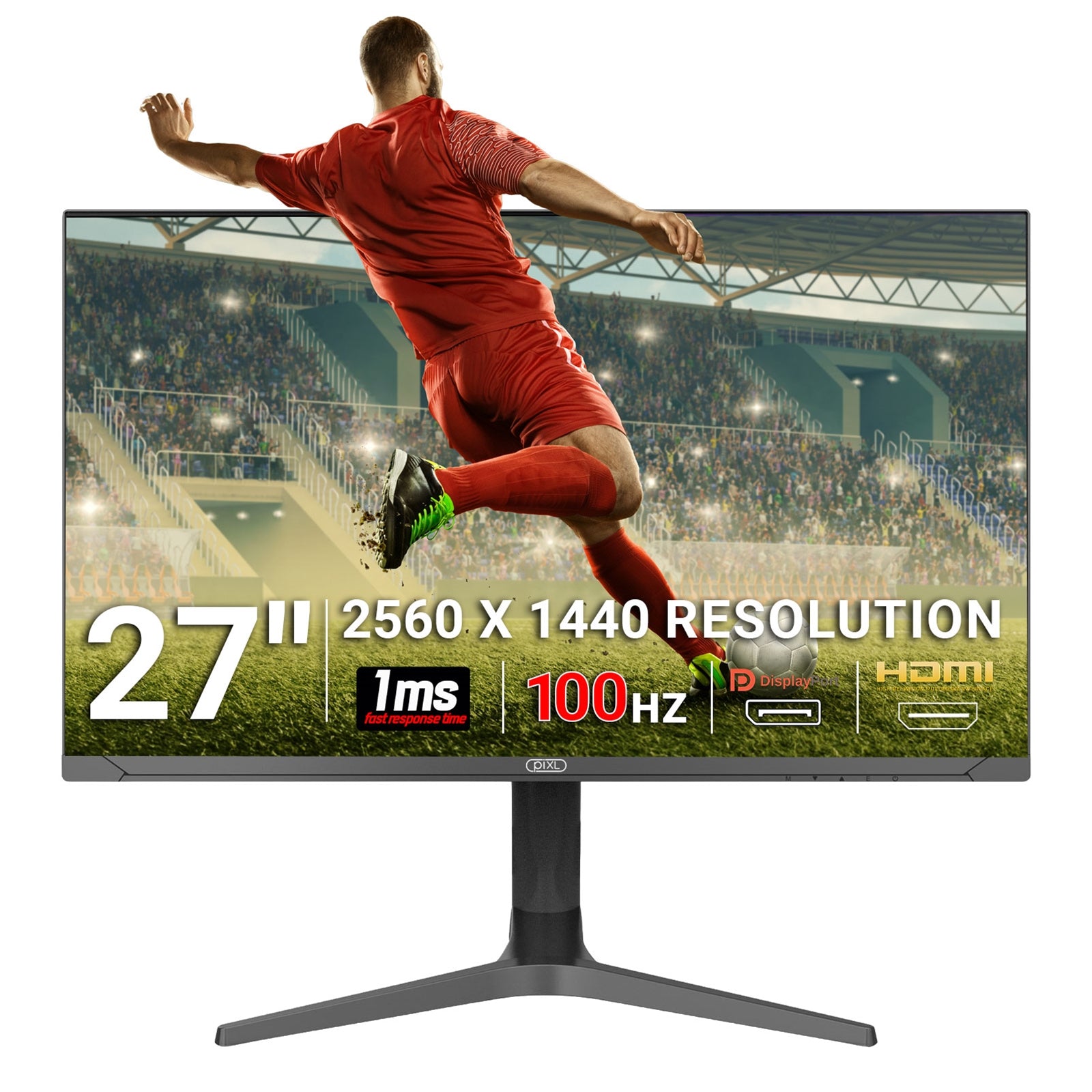 27 Inch Pixel piXL CM27G7 27 Inch 100Hz QHD IPS Gaming Monitor with AMD FreeSync & N ...